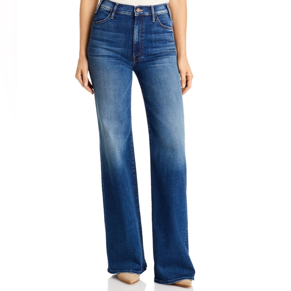 MOTHER hustler roller heel in high fidelity wash